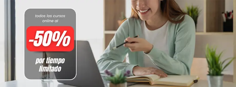 Promoción 50% Descuento en cursos online