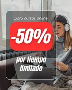 Promoción 50% Descuento en cursos online